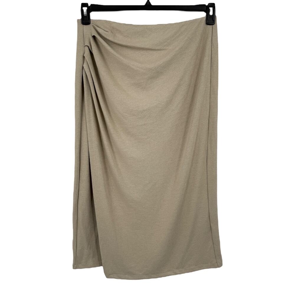 Vince skirt side draped tan size Large L